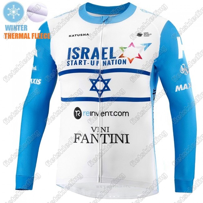 Winter Thermal Fleece Israel Start-Up Nation 2021 Wielerkleding Set Fietsshirts Lange Mouw+Lange Fietsrbroek Bib 2021491 Winter Thermal Fleece Israel Start-Up Nation 2021 Wielerkleding Set Fietsshirts Lange Mouw+Lange Fietsrbroek Bib 2021491