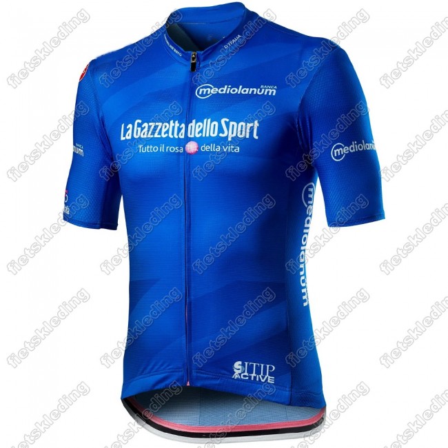 Giro D-italia 2021 Mannen Fietsshirt Korte Mouw Blauw 2021409 Giro D-italia 2021 Mannen Fietsshirt Korte Mouw Blauw 2021409