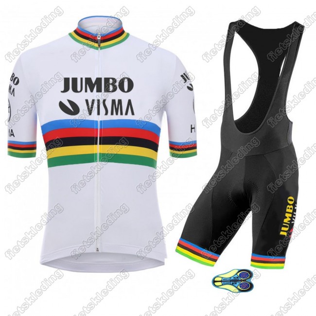 Team Jumbo Visma UCI World Champion 2021 Wielerkleding Set Fietsshirts Korte Mouw+Korte Wielerbroek Bib 2021293 Team Jumbo Visma UCI World Champion 2021 Wielerkleding Set Fietsshirts Korte Mouw+Korte Wielerbroek Bib 2021293