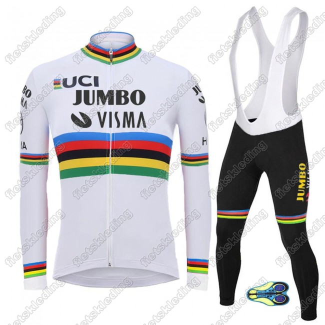 Team Jumbo Visma UCI World Champion 2021 Wielerkleding Set Fietsshirts Lange Mouw+Lange Fietsrbroek Bib 2021296 Team Jumbo Visma UCI World Champion 2021 Wielerkleding Set Fietsshirts Lange Mouw+Lange Fietsrbroek Bib 2021296