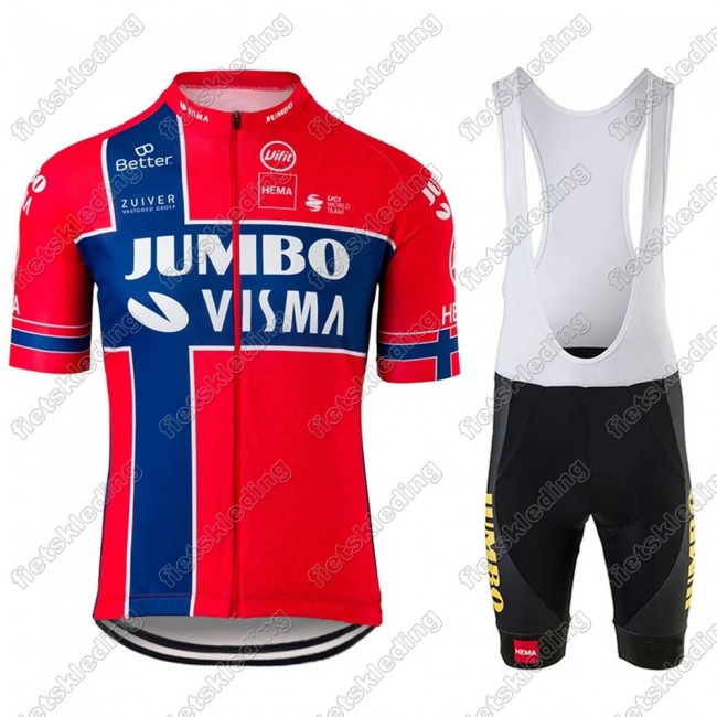 Jumbo Visma 2021 Norway Fietskleding Set Wielershirt Korte Mouw+Korte Fietsbroeken 2021190 Jumbo Visma 2021 Norway Fietskleding Set Wielershirt Korte Mouw+Korte Fietsbroeken 2021190