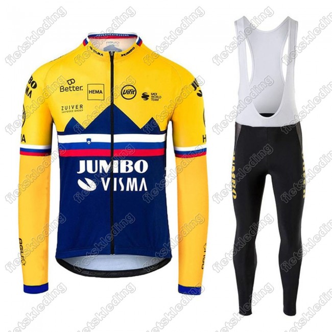 Jumbo Visma 2021 SLOVAKIAN Wielerkleding Set Fietsshirts Lange Mouw+Lange Fietsrbroek Bib 2021221 Jumbo Visma 2021 SLOVAKIAN Wielerkleding Set Fietsshirts Lange Mouw+Lange Fietsrbroek Bib 2021221