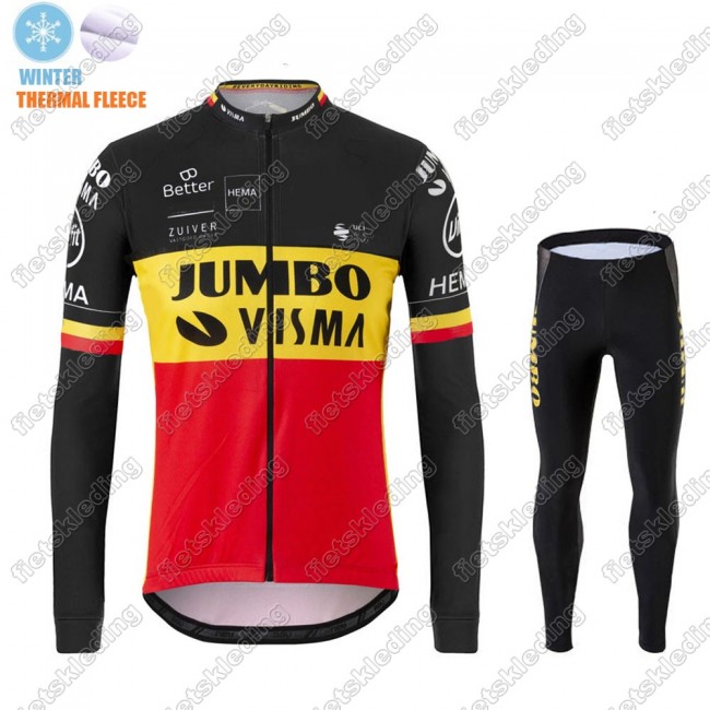 Winter Thermal Fleece Jumbo Visma 2021 Belgium Wielerkleding Set Fietsshirts Lange Mouw+Lange Fietsrbroek Bib 2021237 Winter Thermal Fleece Jumbo Visma 2021 Belgium Wielerkleding Set Fietsshirts Lange Mouw+Lange Fietsrbroek Bib 2021237