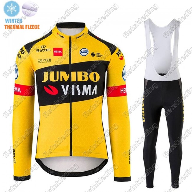 Winter Thermal Fleece Jumbo Visma 2021 Pro Team Wielerkleding Set Fietsshirts Lange Mouw+Lange Fietsrbroek Bib 2021246 Winter Thermal Fleece Jumbo Visma 2021 Pro Team Wielerkleding Set Fietsshirts Lange Mouw+Lange Fietsrbroek Bib 2021246