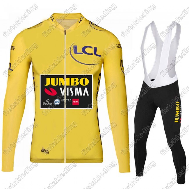 Jumbo Visma 2021 Polka Fietsshirt Lange Mouw+Collant Cycliste 2021251 Jumbo Visma 2021 Polka Fietsshirt Lange Mouw+Collant Cycliste 2021251