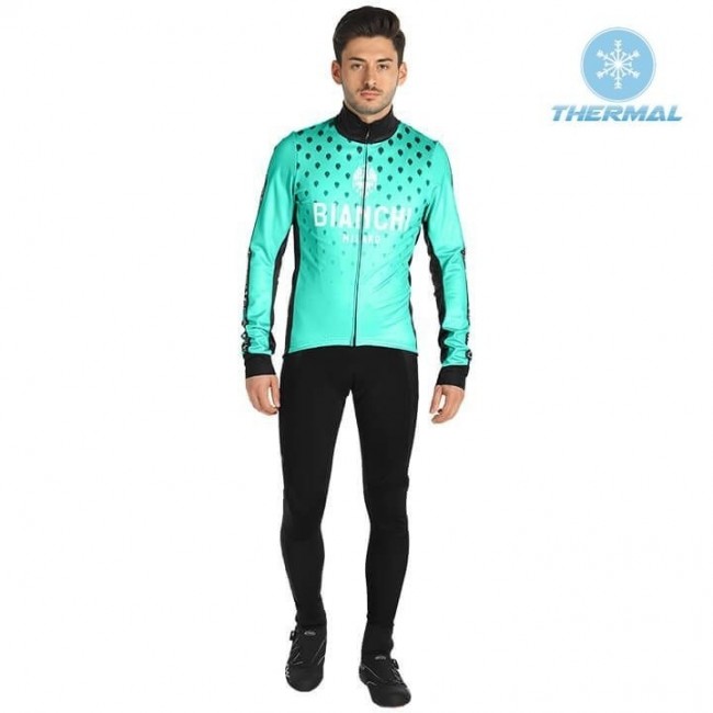 2019 Bianchi Milano FT groen Thermo Wielerkleding Set Wielershirts lange mouw+fietsbroek lang met TBMC563 2019 Bianchi Milano FT groen Thermo Wielerkleding Set Wielershirts lange mouw+fietsbroek lang met TBMC563