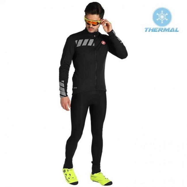 2019 Casteli Raddoppia 2 zwart-wit Thermo Wielerkleding Set Wielershirts lange mouw+fietsbroek lang met UUAO378 2019 Casteli Raddoppia 2 zwart-wit Thermo Wielerkleding Set Wielershirts lange mouw+fietsbroek lang met UUAO378