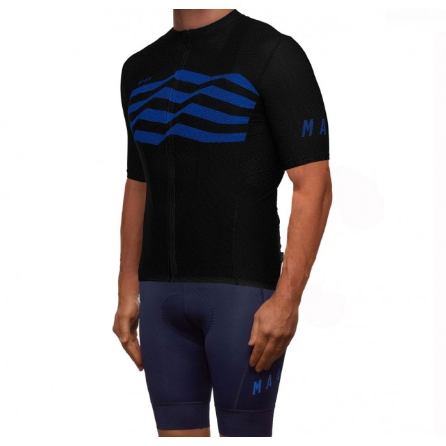 2019 MAAP M-Flag Ultra zwart-blauw Fietskleding Set Fietsshirt Korte Mouw+Korte fietsbroeken DURB196 2019 MAAP M-Flag Ultra zwart-blauw Fietskleding Set Fietsshirt Korte Mouw+Korte fietsbroeken DURB196