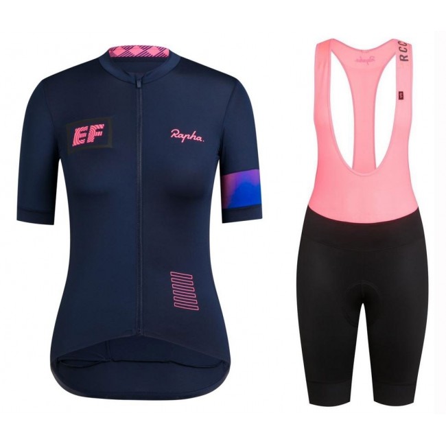 2019 Rapha EF Profteams blauw Dames Fietskleding Set Fietsshirt Korte Mouw+Korte fietsbroeken NDSG461 2019 Rapha EF Profteams blauw Dames Fietskleding Set Fietsshirt Korte Mouw+Korte fietsbroeken NDSG461