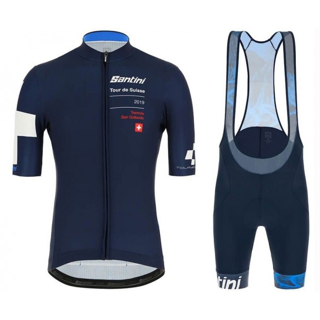 2019 Santini Tour de Suisse blauw Fietskleding Set Fietsshirt Korte Mouw+Korte fietsbroeken IYCK453 2019 Santini Tour de Suisse blauw Fietskleding Set Fietsshirt Korte Mouw+Korte fietsbroeken IYCK453