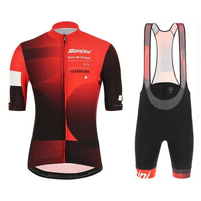 2019 Santini Tour de Suisse rood Fietskleding Set Fietsshirt Korte Mouw+Korte fietsbroeken SPCL299 2019 Santini Tour de Suisse rood Fietskleding Set Fietsshirt Korte Mouw+Korte fietsbroeken SPCL299