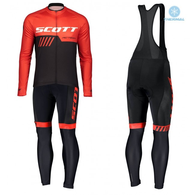 2019 Scott-RC-Profteams zwart-rood Thermo Wielerkleding Set Wielershirts lange mouw+fietsbroek lang met LJDV324 2019 Scott-RC-Profteams zwart-rood Thermo Wielerkleding Set Wielershirts lange mouw+fietsbroek lang met LJDV324