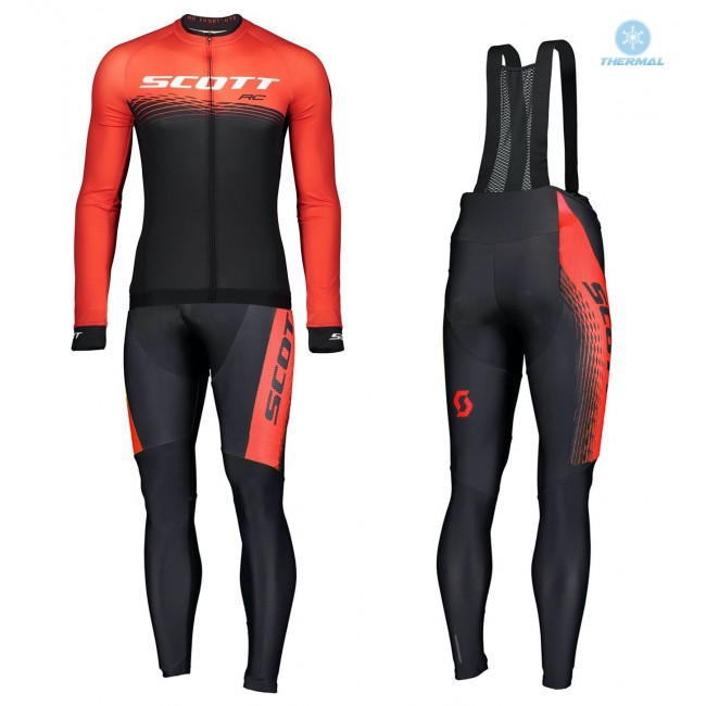 2019 Scott-RC PRO zwart-rood Thermo Wielerkleding Set Wielershirts lange mouw+fietsbroek lang met XIXK200 2019 Scott-RC PRO zwart-rood Thermo Wielerkleding Set Wielershirts lange mouw+fietsbroek lang met XIXK200