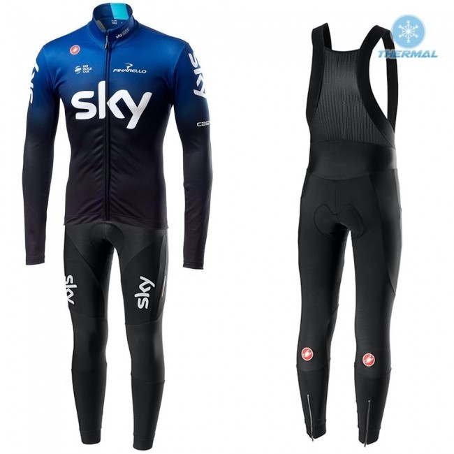 2019 SKY Profteams zwart-blauw Thermo Wielerkleding Set Wielershirts lange mouw+fietsbroek lang met TRXP363 2019 SKY Profteams zwart-blauw Thermo Wielerkleding Set Wielershirts lange mouw+fietsbroek lang met TRXP363