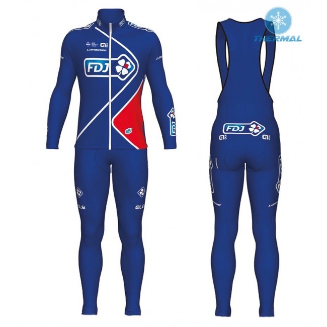 2017 Pro Team FDJ blauw Winter Set Wielerkleding Wielershirt lange mouw+Lange fietsbroeken Bib 2472 2017 Pro Team FDJ blauw Winter Set Wielerkleding Wielershirt lange mouw+Lange fietsbroeken Bib 2472