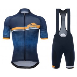 2017 Santini GF Stelvio blauw Fietskleding Set Fietsshirt Korte+Korte Fietsbroeken Bib 2557 2017 Santini GF Stelvio blauw Fietskleding Set Fietsshirt Korte+Korte Fietsbroeken Bib 2557