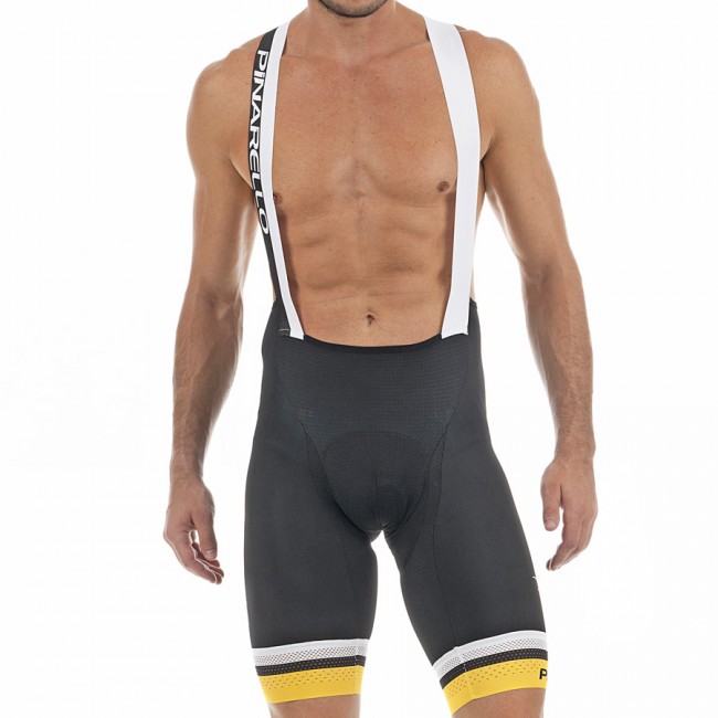 Pinarello Pro team 2017 12th Tour de France Korte Fietsbroeken Bib-zwart geel 445AZNKA 2017082294 Pinarello Pro team 2017 12th Tour de France Korte Fietsbroeken Bib-zwart geel 445AZNKA 2017082294