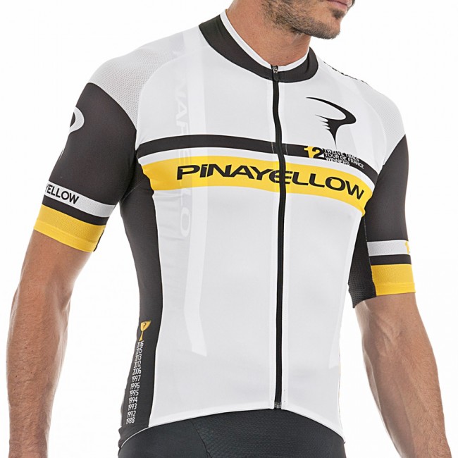 Pinarello Pro team 2017 12th Tour de France Fietsshirt Korte Mouw-wit zwart 858SODOA 2017082290 Pinarello Pro team 2017 12th Tour de France Fietsshirt Korte Mouw-wit zwart 858SODOA 2017082290