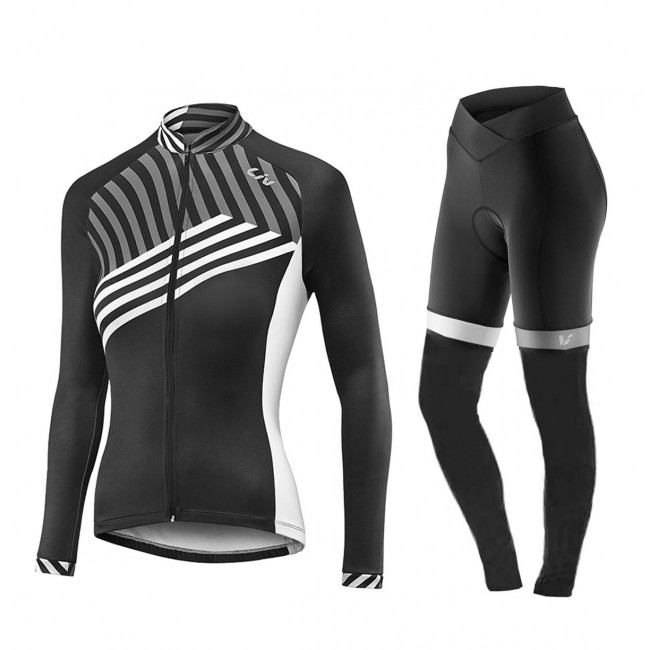2017 Liv Accelerate Dames zwart-wit Fietskleding Wielershirt lange mouw+Lange fietsbroeken Bib 2491 2017 Liv Accelerate Dames zwart-wit Fietskleding Wielershirt lange mouw+Lange fietsbroeken Bib 2491