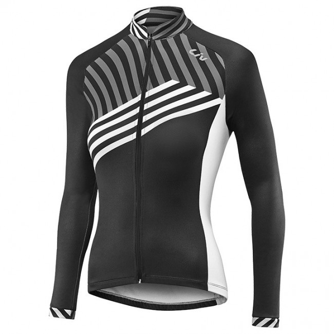 2017 Liv Accelerate Dames zwart-wit Fietsshirt lange mouw 2485 2017 Liv Accelerate Dames zwart-wit Fietsshirt lange mouw 2485