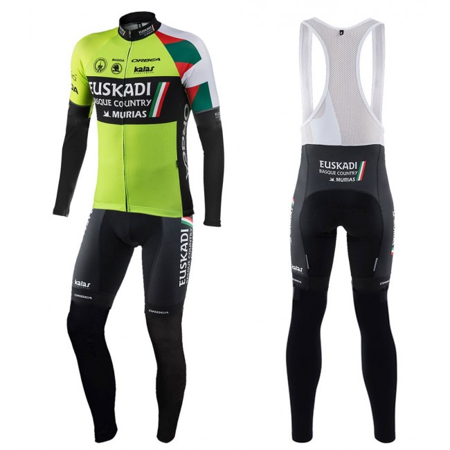 2017 Euskadi Kalas Fietskleding Wielershirt lange mouw+Lange fietsbroeken Bib 2463 2017 Euskadi Kalas Fietskleding Wielershirt lange mouw+Lange fietsbroeken Bib 2463
