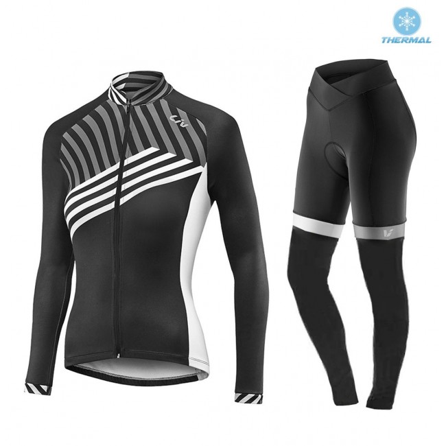 2017 Liv Accelerate Dames zwart-wit Winter Set Wielerkleding Wielershirt lange mouw+Lange fietsbroeken Bib 2494 2017 Liv Accelerate Dames zwart-wit Winter Set Wielerkleding Wielershirt lange mouw+Lange fietsbroeken Bib 2494