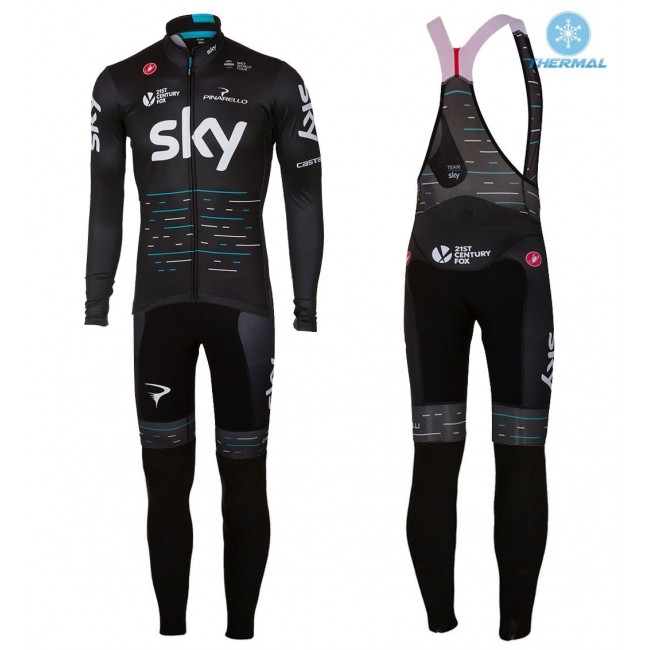 2017 Pro Team SKY zwart Winter Set Wielerkleding Wielershirt lange mouw+Lange fietsbroeken Bib 2583 2017 Pro Team SKY zwart Winter Set Wielerkleding Wielershirt lange mouw+Lange fietsbroeken Bib 2583