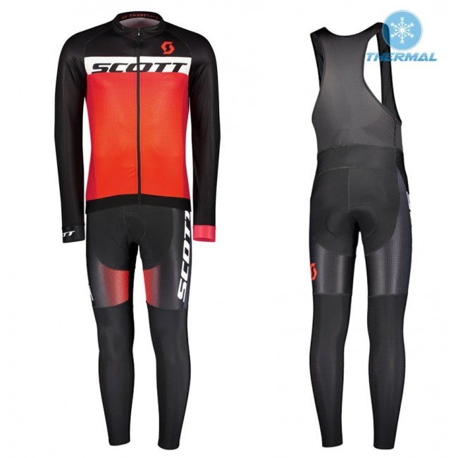 2017 Scott RC zwart-rood Winter Set Wielerkleding Wielershirt lange mouw+Lange fietsbroeken Bib 2573 2017 Scott RC zwart-rood Winter Set Wielerkleding Wielershirt lange mouw+Lange fietsbroeken Bib 2573
