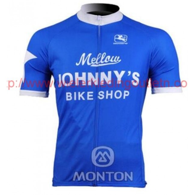 Mellow Johnny-s Blauw Fietsshirt Korte Mouw 201717125 Mellow Johnny-s Blauw Fietsshirt Korte Mouw 201717125