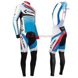 2016 Cube Teamline wit-Blauw Thermo Wielerkleding Wielershirt lange mouw+Lange fietsbroeken Bib 201717085 2016 Cube Teamline wit-Blauw Thermo Wielerkleding Wielershirt lange mouw+Lange fietsbroeken Bib 201717085