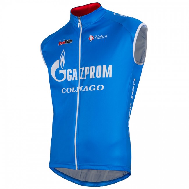 2016 Gazprom-Rusvelo Blauw Fietsshirt Zonder Mouwen 17041820 2016 Gazprom-Rusvelo Blauw Fietsshirt Zonder Mouwen 17041820