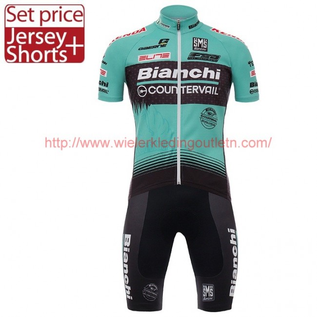 2017 Bianchi Countervail Fietsshirt Korte Mouw+Cuissard Velo 201717322 2017 Bianchi Countervail Fietsshirt Korte Mouw+Cuissard Velo 201717322