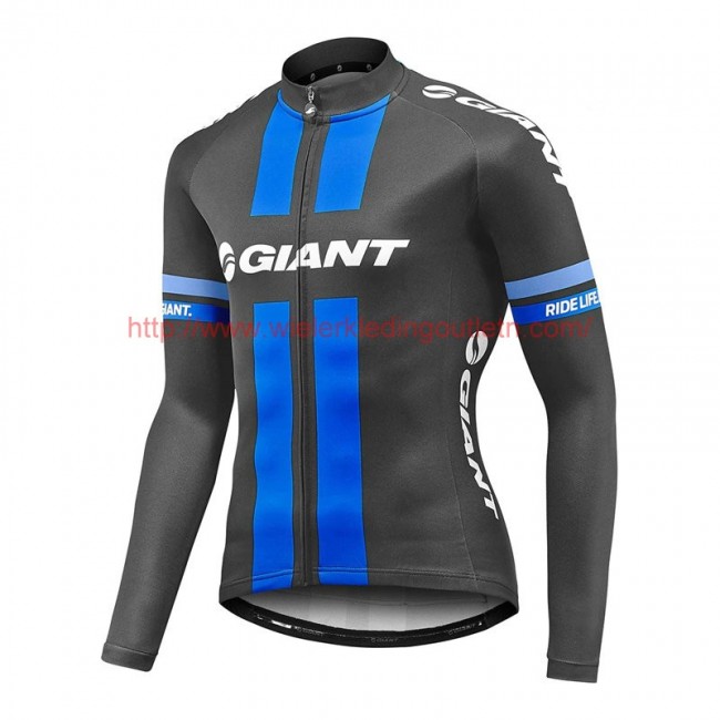 2017 Giant blauw Fietsshirt lange mouw 201717451 2017 Giant blauw Fietsshirt lange mouw 201717451