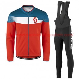 2017 Scott Rc blauw rood Fietskleding Fietsshirt lange mouw+Lange fietsbroeken Bib 201717595 2017 Scott Rc blauw rood Fietskleding Fietsshirt lange mouw+Lange fietsbroeken Bib 201717595