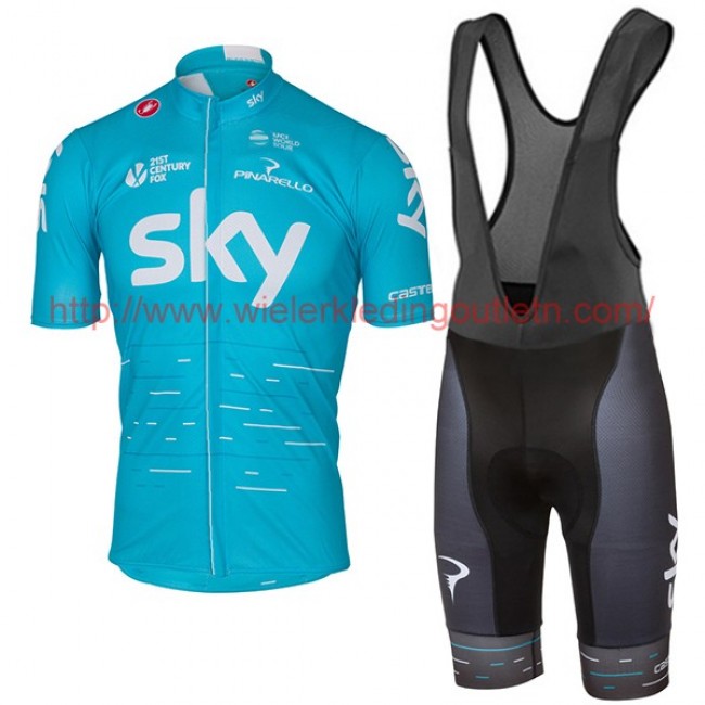 2017 Sky Pro Fietsshirt Korte Mouw+Korte Fietsbroeken Bib 201717634 2017 Sky Pro Fietsshirt Korte Mouw+Korte Fietsbroeken Bib 201717634