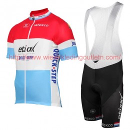 ETIXX-QUICK STEP 2017 Luxembourgian Champion rood wit blauw Fietskleding Fietsshirt Korte+Korte Fietsbroeken Bib 201717561 ETIXX-QUICK STEP 2017 Luxembourgian Champion rood wit blauw Fietskleding Fietsshirt Korte+Korte Fietsbroeken Bib 201717561