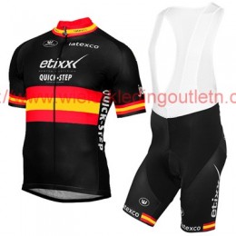 ETIXX-QUICK STEP 2017 zwart rood geel Fietskleding Fietsshirt Korte+Korte Fietsbroeken Bib 201717565 ETIXX-QUICK STEP 2017 zwart rood geel Fietskleding Fietsshirt Korte+Korte Fietsbroeken Bib 201717565