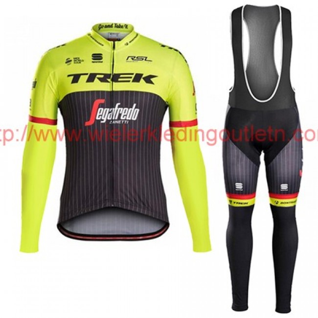 Trek Segafredo 2017 Fietskleding Fietsshirt lange mouw+Lange fietsbroeken Bib geel 201717669 Trek Segafredo 2017 Fietskleding Fietsshirt lange mouw+Lange fietsbroeken Bib geel 201717669