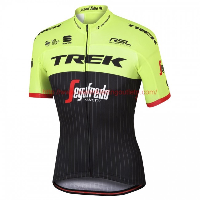 Trek Segafredo Pro 2017 geel Fietsshirt Korte Mouw 201717673 Trek Segafredo Pro 2017 geel Fietsshirt Korte Mouw 201717673