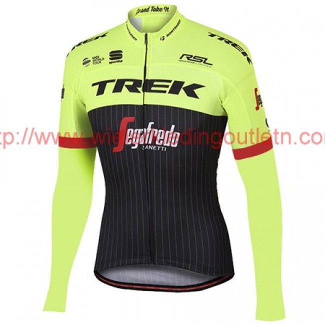 Trek Segafredo Pro 2017 geel Fietsshirt lange mouw 201717682 Trek Segafredo Pro 2017 geel Fietsshirt lange mouw 201717682