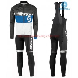 2016 Scott Team zwart-Blauw-wit Winter Set Wielerkleding Wielershirt lange mouw+Lange fietsbroeken Bib 213654 2016 Scott Team zwart-Blauw-wit Winter Set Wielerkleding Wielershirt lange mouw+Lange fietsbroeken Bib 213654