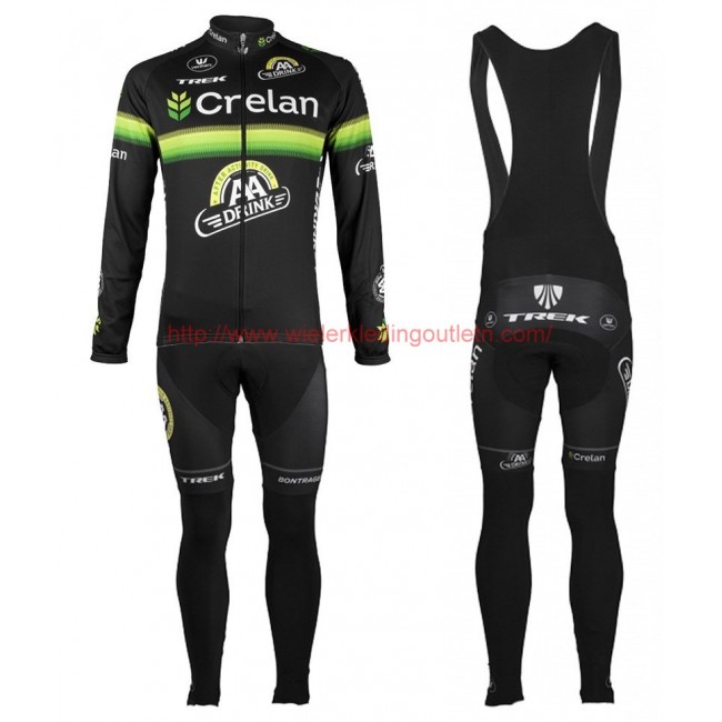 2016 Crelan-AA Drink zwart Set Wielerkleding Wielershirt lange mouw+Lange fietsbroeken Bib 213570 2016 Crelan-AA Drink zwart Set Wielerkleding Wielershirt lange mouw+Lange fietsbroeken Bib 213570