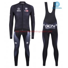 2016 GCN Sleek H20 zwart Winter Set Wielerkleding Wielershirt lange mouw+Lange fietsbroeken Bib 213616 2016 GCN Sleek H20 zwart Winter Set Wielerkleding Wielershirt lange mouw+Lange fietsbroeken Bib 213616