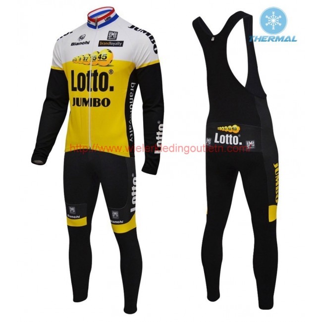2016 Lotto-Jumbo geel Winter Set Wielerkleding Wielershirt lange mouw+Lange fietsbroeken Bib 213629 2016 Lotto-Jumbo geel Winter Set Wielerkleding Wielershirt lange mouw+Lange fietsbroeken Bib 213629