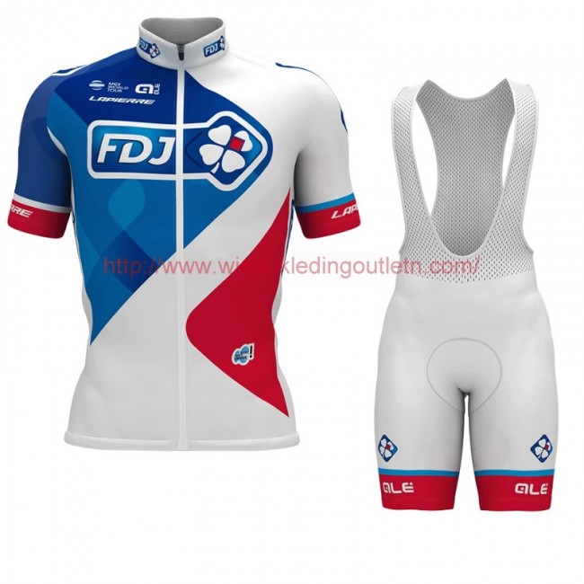2017 FDJ Wit Wielerkleding Wielershirt Korte Mouw+Korte Fietsbroeken Bib 17041842 2017 FDJ Wit Wielerkleding Wielershirt Korte Mouw+Korte Fietsbroeken Bib 17041842