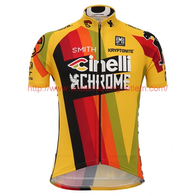 2017 CINELLI CHROME Geel Fietskleding Wielershirt Korte Mouw 201717721 2017 CINELLI CHROME Geel Fietskleding Wielershirt Korte Mouw 201717721