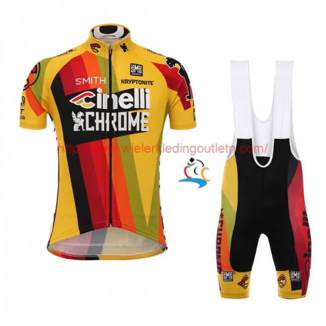 2017 CINELLI CHROME Geel Fietskleding Wielershirt Korte Mouw+Korte Fietsbroeken Bib 201717724 2017 CINELLI CHROME Geel Fietskleding Wielershirt Korte Mouw+Korte Fietsbroeken Bib 201717724