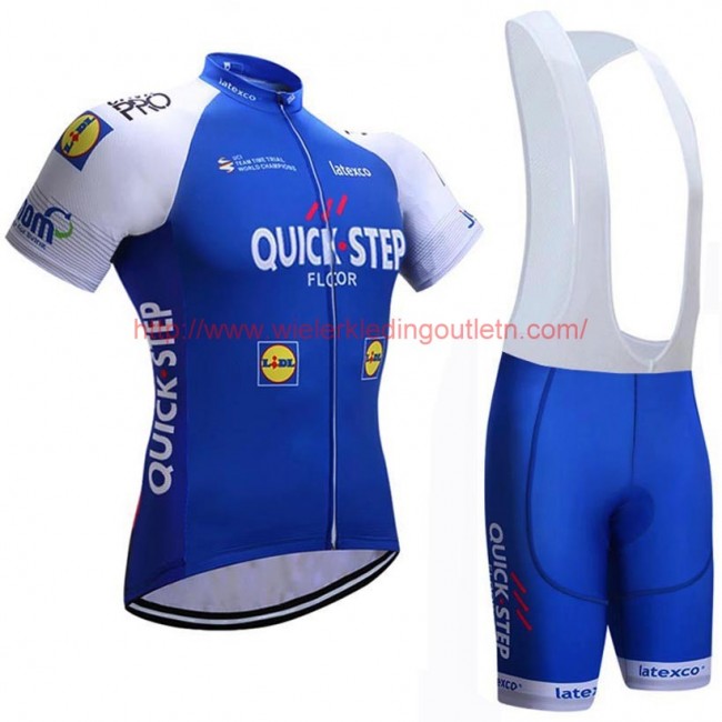 2017 QUICK-STEP FLOORS blauw Fietskleding Wielershirt Korte Mouw+Korte Fietsbroeken Bib 201717834 2017 QUICK-STEP FLOORS blauw Fietskleding Wielershirt Korte Mouw+Korte Fietsbroeken Bib 201717834
