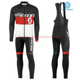 2016 Scott Team zwart-rood-wit Winter Set Wielerkleding Wielershirt lange mouw+Lange fietsbroeken Bib 213662 2016 Scott Team zwart-rood-wit Winter Set Wielerkleding Wielershirt lange mouw+Lange fietsbroeken Bib 213662