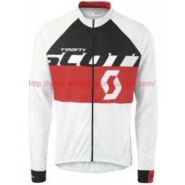 2015 Team Scott wit/zwart/rood Wielerkleding Wielershirt lange mouw 213509 2015 Team Scott wit/zwart/rood Wielerkleding Wielershirt lange mouw 213509